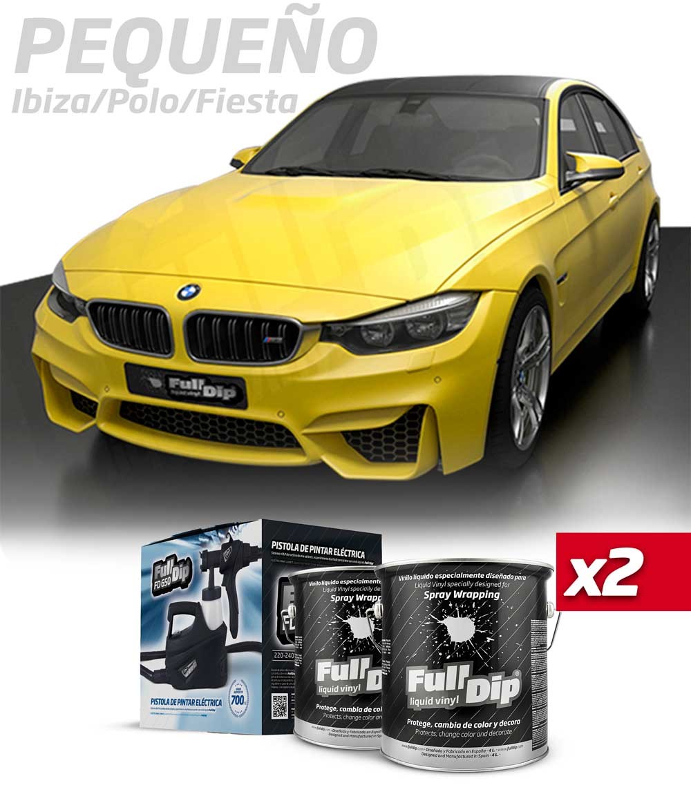 Kit Pinta Tu Coche Pequeno Color Amarillo Metalizado