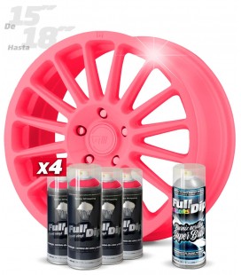 Pack 4 Sprays de 400ml Color ROSA CHICLE + 1 Spray BRILLO