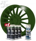 Pack 4 Sprays de 400ml Color VERDE MILITAR + 1 Spray BRILLO