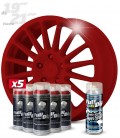 Pack 5 Sprays de 400ml Color ROJO CARMIN + 1 Spray BRILLO