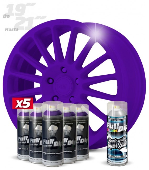 Pack 5 Sprays de 400ml Color VIOLETA + 1 Spray BRILLO