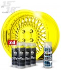 Pack 4 Sprays de 400ml Color AMARILLO METALIZADO + 1 Spray BRILLO