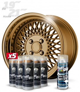 Pack 5 Sprays de 400ml Color BRONCE METALIZADO + 1 Spray BRILLO