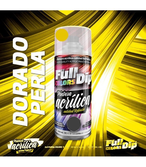 Pintura ACRÍLICA Spray 400ml DORADO PERLA - FullCarX - FullDip