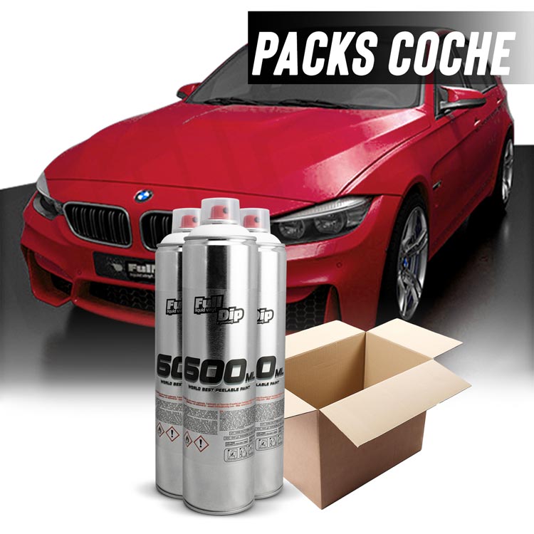 Full Dip Pack 4 Spray vinilo líquido negro mate - pelable - 400ml :  : Coche y moto