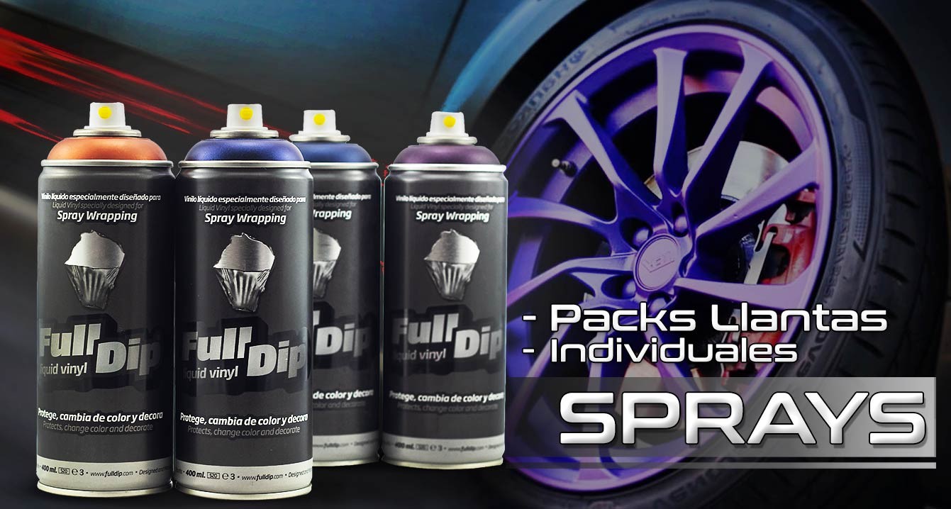 Sprays 400ml FullDip® - PACKS Llantas - Ahumados 